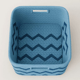 Handmade Raffia Baskets – Blue thumbnail 1