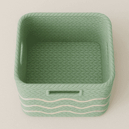 Handmade Raffia Baskets – Green thumbnail 1