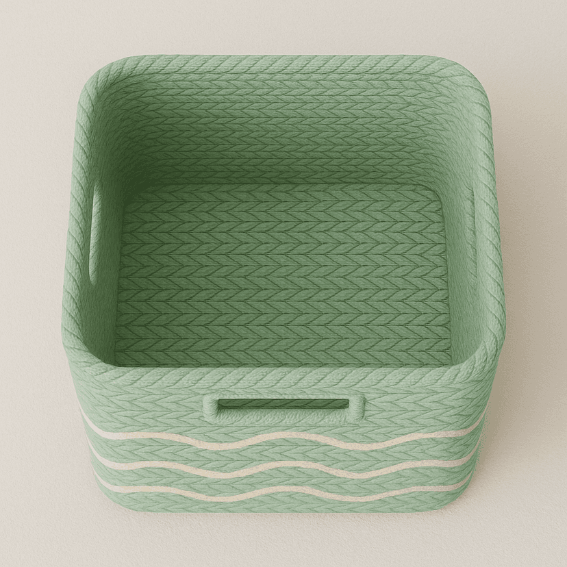 Handmade Raffia Baskets – Green