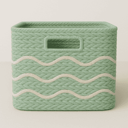 Handmade Raffia Baskets – Green thumbnail 2