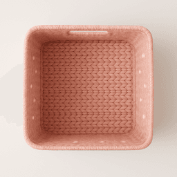 Handmade Raffia Baskets – Pink thumbnail 1