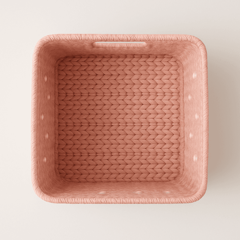 Handmade Raffia Baskets – Pink