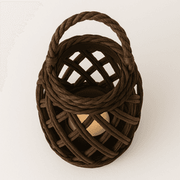 Raffia Candle Holder – Natural Handwoven Home Accent in Brown thumbnail 3
