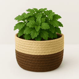 Handwoven Raffia Plant Pots – Natural & Sustainable Planters in Beige & Natural Brown thumbnail 1