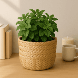 Handwoven Raffia Plant Pots – Natural & Sustainable Planters in Classic Beige thumbnail 2