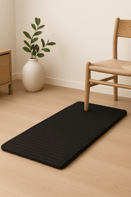 Raffia Rugs – Handmade Natural & Eco-Friendly Flooring in Black thumbnail 2