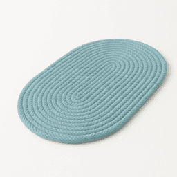 Raffia Rugs – Handmade Natural & Eco-Friendly Flooring in Light Blue thumbnail 1