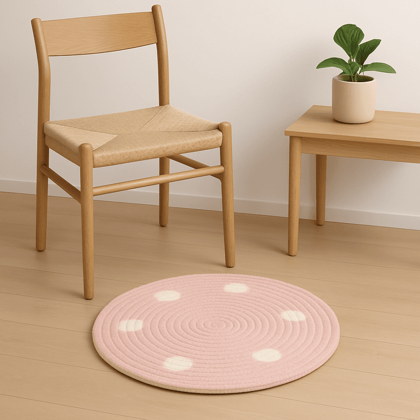 Raffia Rugs – Handmade Natural & Eco-Friendly Flooring in Light Pink