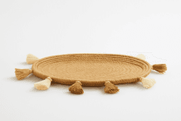 Raffia Serving Trays – Handmade Rustic Tableware in Beige thumbnail 2