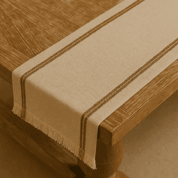 Raffia Table Runners – Handmade Natural Dining Decor in Beige thumbnail 1