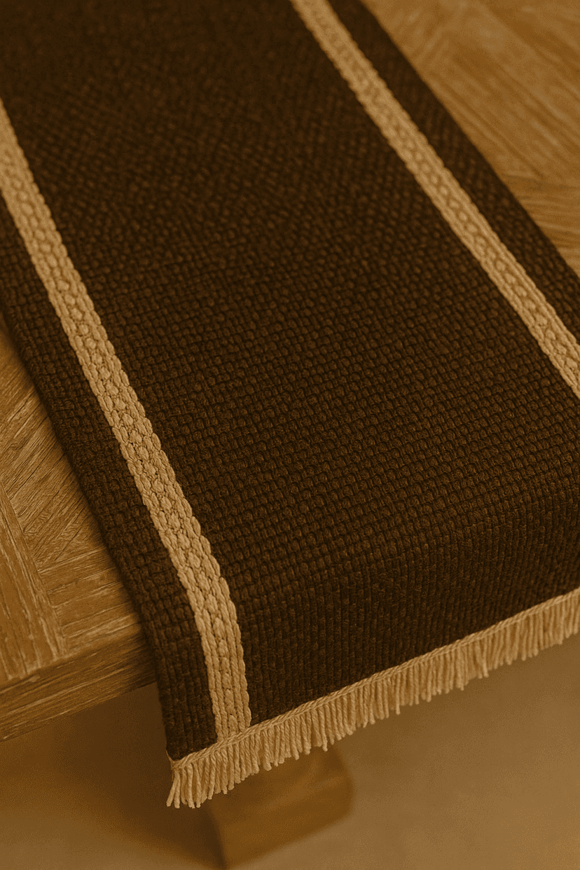 Raffia Table Runners – Handmade Natural Dining Decor in Brown
