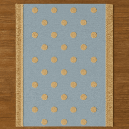 Raffia Table Runners – Handmade Natural Dining Decor in Light Blue thumbnail 1